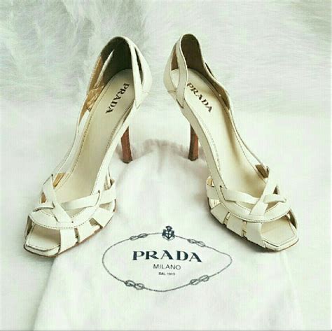 prada whote shoes|Prada flat heel shoes.